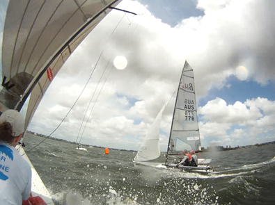 Hunt Leather and Strait4devils round the bottom mark in race 7